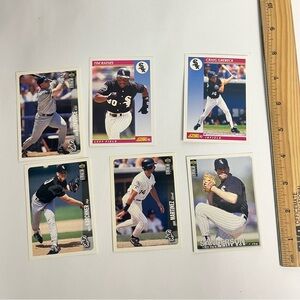 vintage 90s chicago white sox baseball card lot crafting junk journal collecting